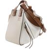 Loewe Гамак Маленькая Сумка 2WAY Плечевая Коричневый / Белый Телячья Кожа Женская Б/У