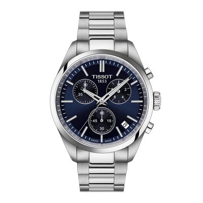 Мужские часы Tissot PR 100 Chronograph T1414272704100, синий циферблат