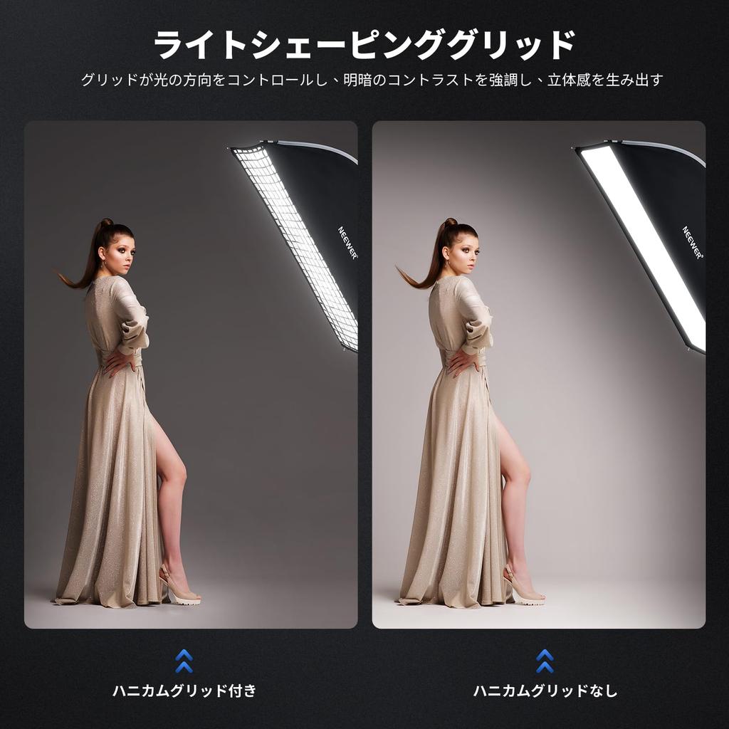 Прямоугольный софтбокс NEEWER 30x120 см, быстрая установка, быстрое складывание, крепление Bowens с совместимым видеосветом Godox Aputure 120d Q4, студийная вспышка NS17S