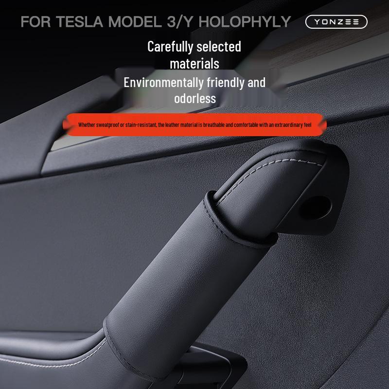 Защитные наклейки на подлокотник и ручку двери для Tesla Model 3/Y - Аксессуары для интерьера автомобиля