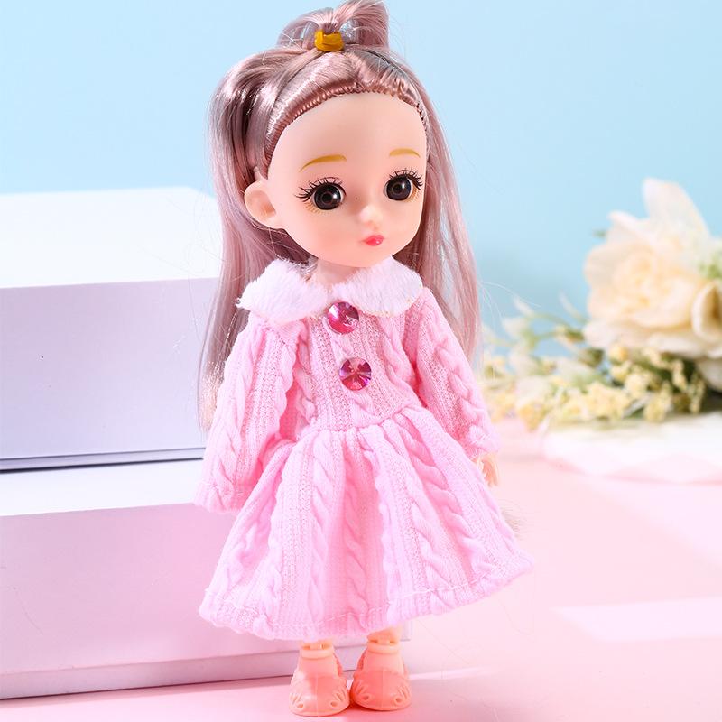 Цветной Свет Кукла Сяо Мэнмэн Костюм Принцессы Девочка Наряжаться 13-шарнирная 6-дюймовая Кукла Игрушка для Кукольного Домика
