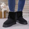 New Faux Fur Non-Slip Snow Boots Women Winter Thicken Plush Platform Ankle Boots Woman Soft Sole Keep Warm Cotton-Padded Shoes