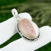Oval Natural Dolomite 925 Silver Wife Ethnic Elegant Bezel Boho Pendant Jewelry