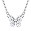 Butterfly Necklace for Women Popular 925 Silver Butterfly Watermark Accessory [ChicSilver] 40cm+5cm