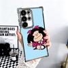 Мультяшный милый чехол с покрытием Мафальда для Samsung Galaxy S24 S25 FE S26 Edge S23 Ultra S22 S21 Plus S20 Противоударный чехол с подушкой безопасности