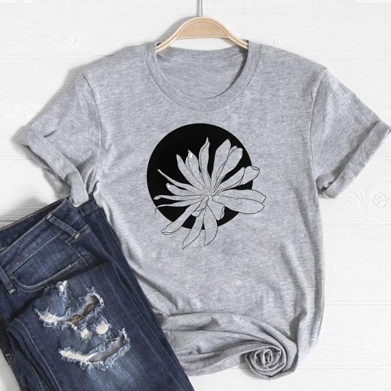 (Азиатский размер)Милая милая одежда с зеленым растением, повседневная женская футболка с коротким рукавом 90-х годов с принтом, женская футболка с графическим рисунком, модная футболка