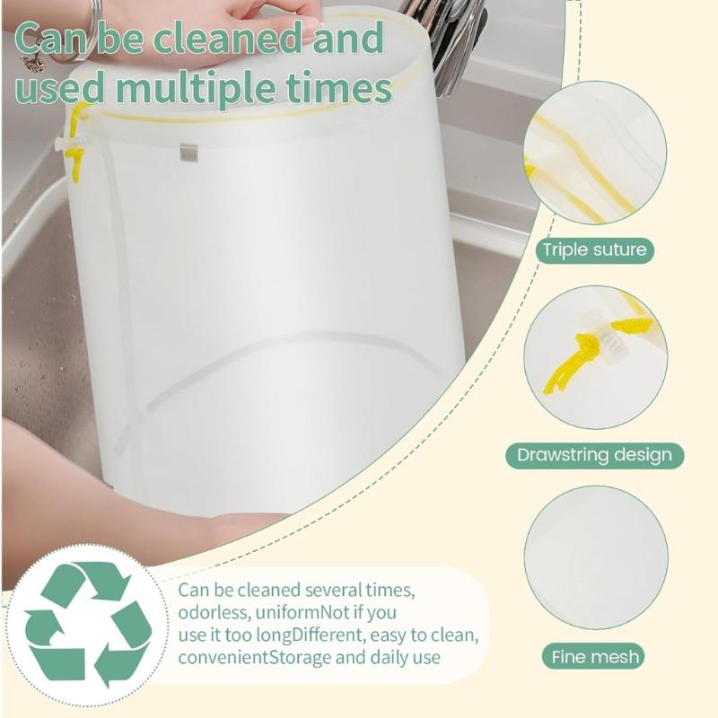 Multiple Purpose 5 Gallon Filter Bags Hydroponic Filter Meshing Bags Upgrades for Brewing Cooking & Liquid Separation Tasks