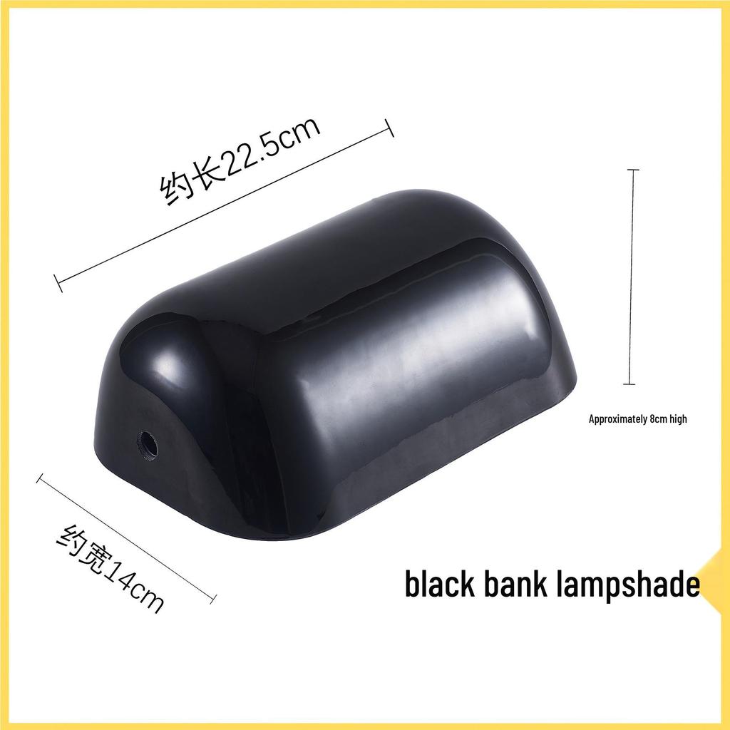 Ретро настольная лампа для банка с абажуром из выдувного стекла нефритового, белого, оранжевого и черного цветов