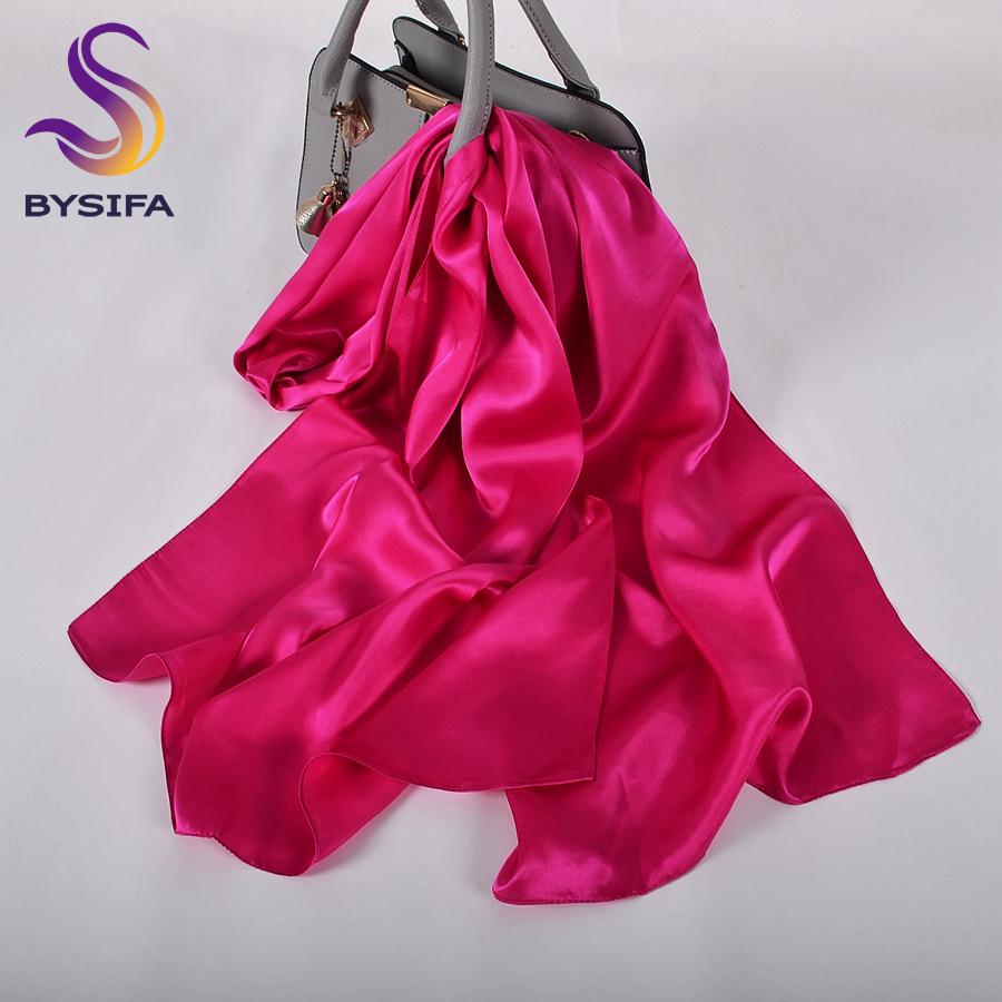 [BYSIFA] Шарф-шаль из чистого шелка, винно-красный, шелк-крепдешин, шелк-сатин, длинные шарфы, женский бренд, головной платок, накидка