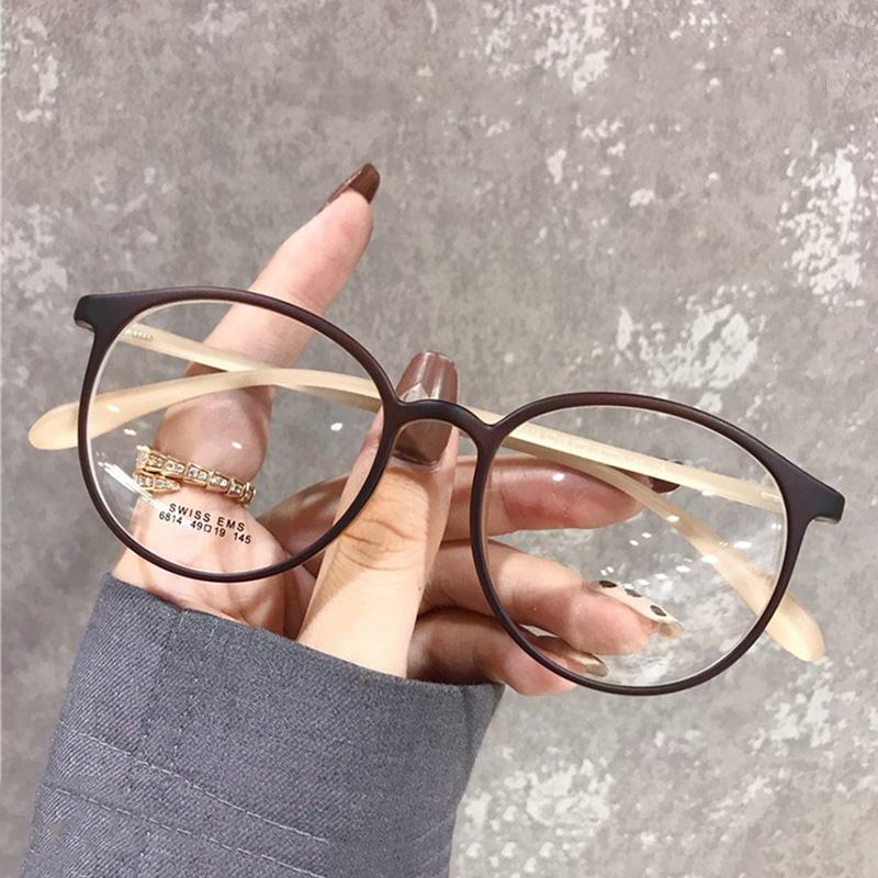 Fashion Round Frame Popular Spectacles Myopia Glasses Men Women Retro Trend Anti Blue Rays Eyeglasses