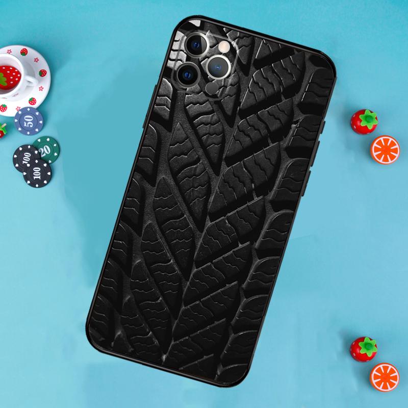 Tire Tread Pattern Phone Case For iPhone 16 15 14 13 11 12 Pro Max 13 12 mini XR 15 16 Plus 16e Cover Funda
