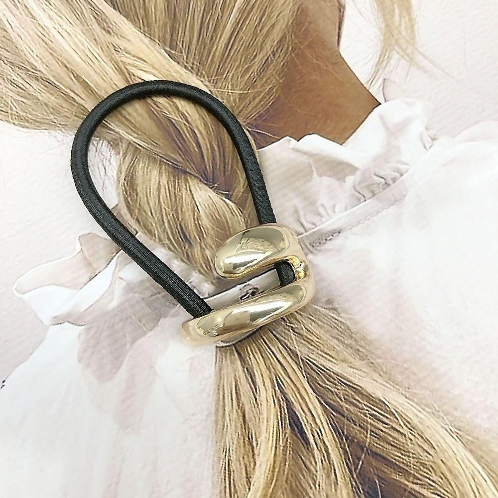 Smooth Hair Rope Hair Accessories Hair Loop New Metal Hair Tie  Women