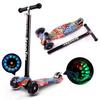 Foldable Scooter for Kids 3 Wheel Scooter with Light Up Wheels Kick Scooter for Toddlers 3-8 Year