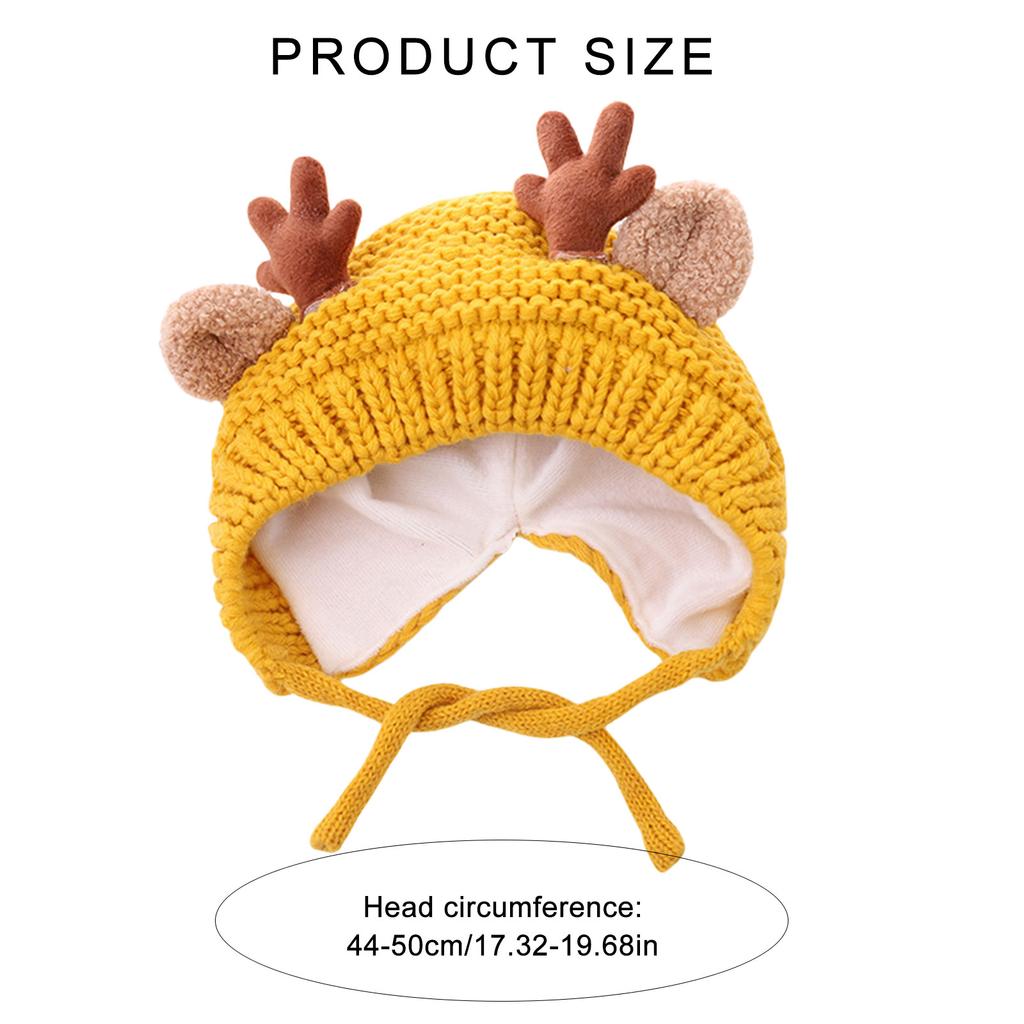 Рождественская шапка с рогами для детей, утолщенный плюшевый головной убор, белая пушистая подкладка для рождественских вечеринок, аксессуары для косплея