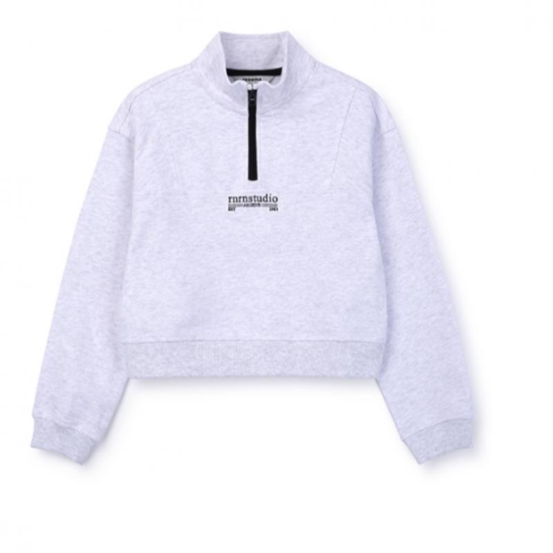 [renoma Kids] Цветной свитшот полукроп на молнии R2415t143