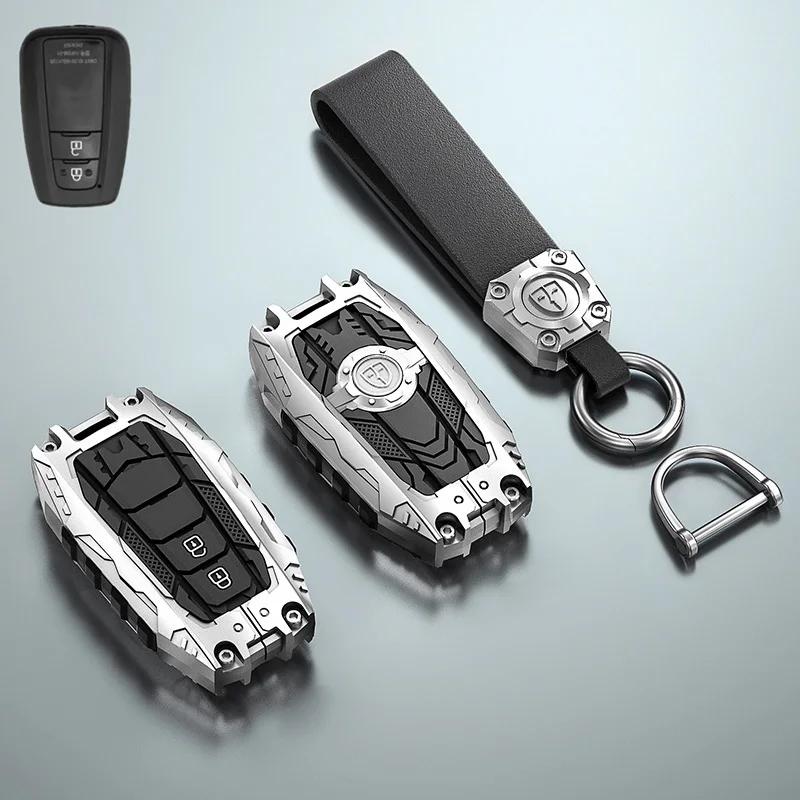 Zinc Alloy Car Key Case Full Cover Shell for S2 Models 2/3 Buttons Compatible with CHR C-HR RAV4 Land Cruiser Prius Camry Co JH2