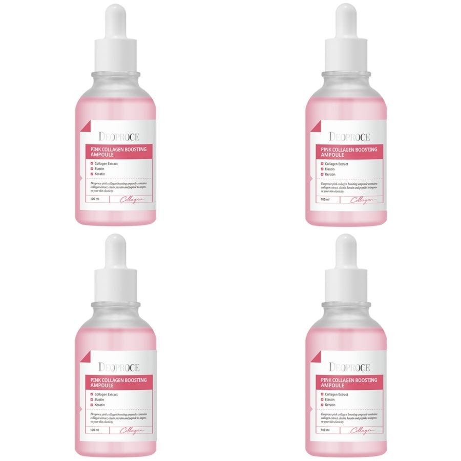 Deoproce Pink Collagen Boosting Ampoule 100ml*1Pc/2Pcs/3Pcs/4Pcs