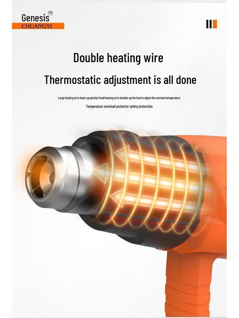 Chuangyi High-Power Digital Display Industrial Hot Air Gun for Precision Heating