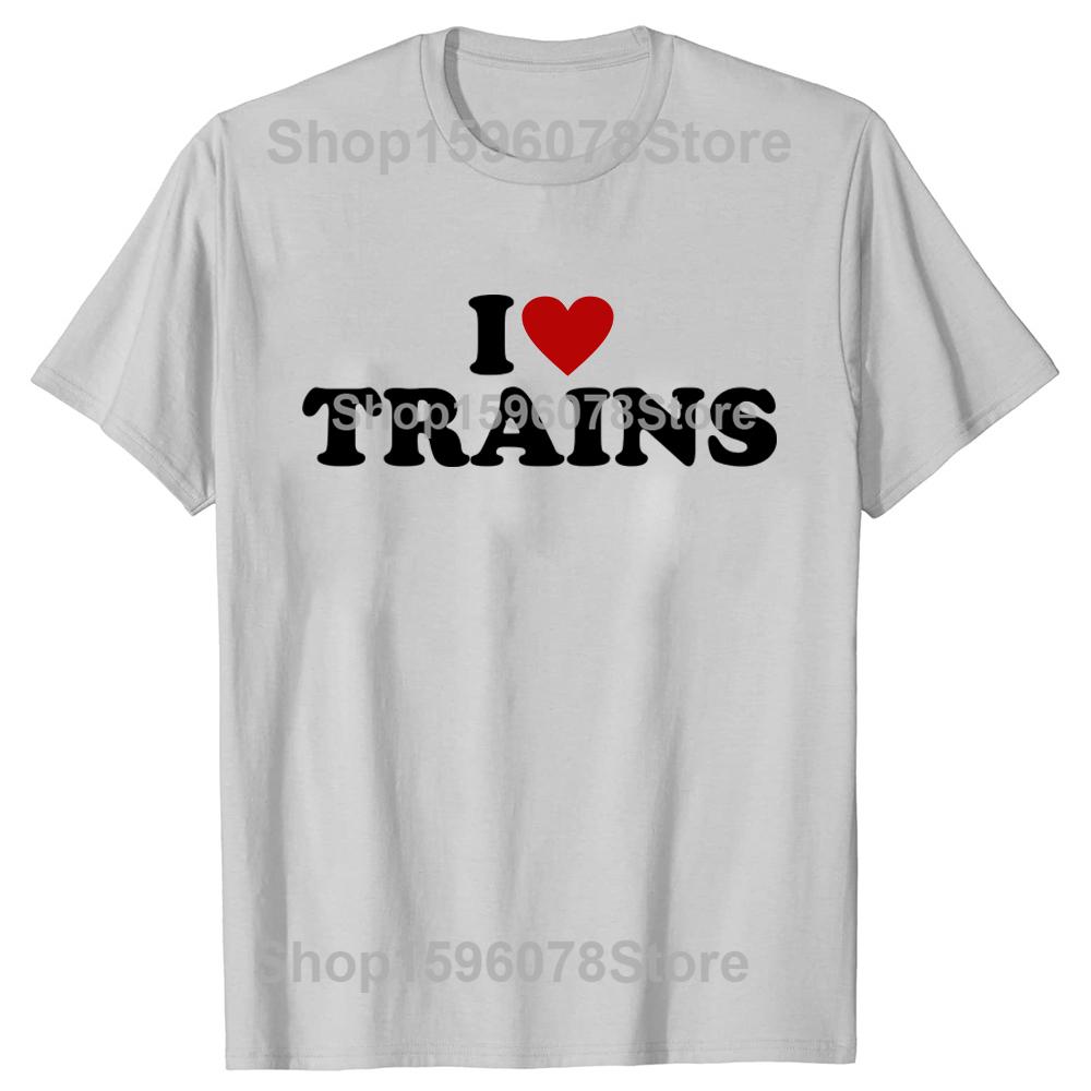 Смешные футболки «Я люблю поезда», футболки, топы с круглым вырезом и короткими рукавами, футболка машиниста поезда в стиле ретро-винтаж, одежда, повседневные базовые футболки