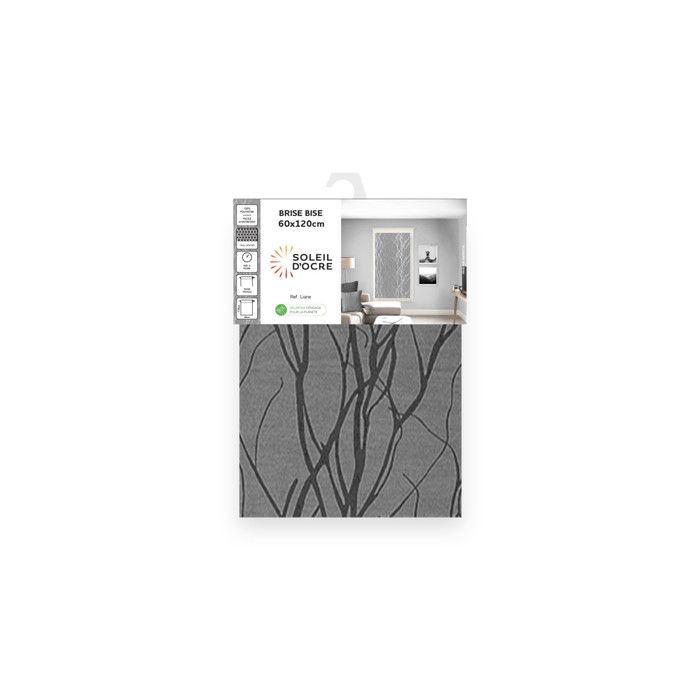 SOLEIL D'OCRE Brise bise Liane 60x120 cm - Gris