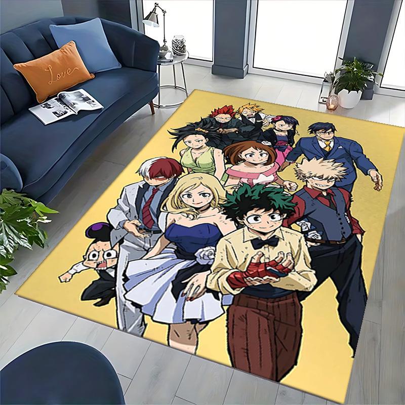 1 шт. Коврик для офисного кресла My Hero Academia - Противоскользящий ковер для стола, Декоративное напольное покрытие с милым дизайном героев, Домашний офис, Гостиная, Спальня