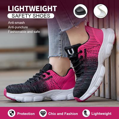 Женская защитная обувь Женские рабочие защитные ботинки Стальной подносок Легкая обувь Защита от проколов Рабочие ботинки Дышащие рабочие кроссовки