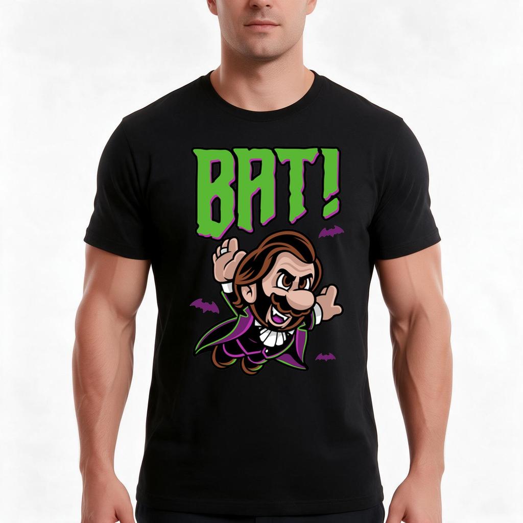 Bat Vamp Tshirt Summer Casual Cotton Tee Oversized Streetwear Tops Vintage Graphic Print Loose Fit Short Sleeve