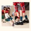 5 пар оригинальных шерстяных носков, хлопковые вязаные рождественские забавные носки, модные носки с Сантой, унисекс