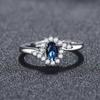 Natural Royal Blue Diana's Blue Zircon Ring Women's Inlaid Colorful Treasures High Fashion Ring