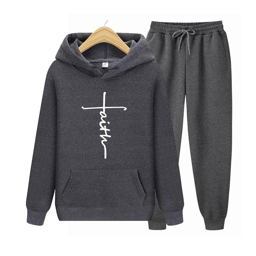 Women Long Sleeve Hoodie Set  2 Piece Set Hoodies+Pants Sets Hoody Sweatshirt Sport Joggers Sweatpants Suit