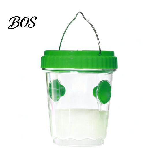 Non-toxic Flying Insect Catcher Outdoor Solar Wasp Trap, Hanging Waterproof Hornet Trap Bucket, Reusable Yellow Jacket Garden Pest with LED Light, for