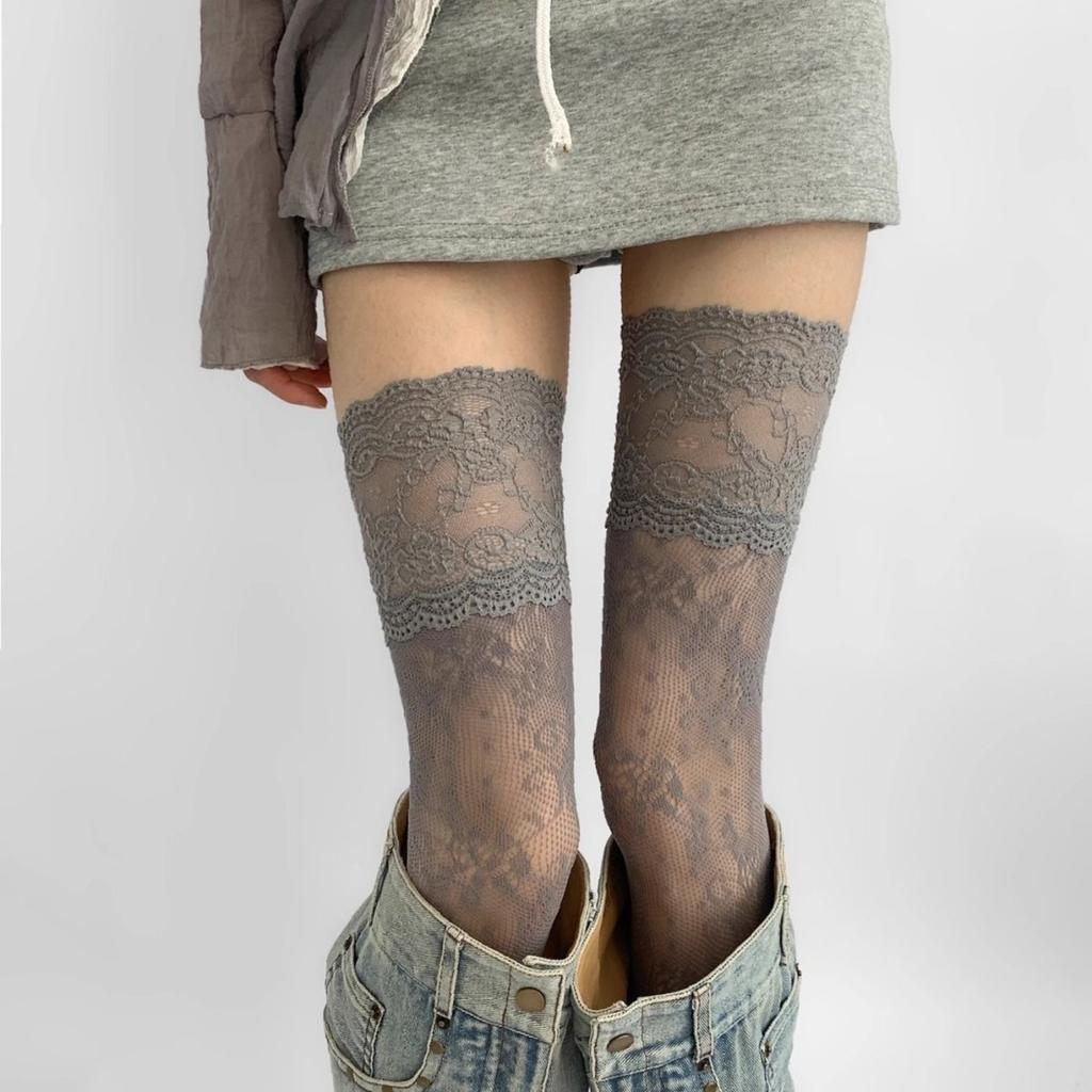 Over The Knee High Stockings Lace Socks Lace Lace Sexy Hollow Ultra-thin