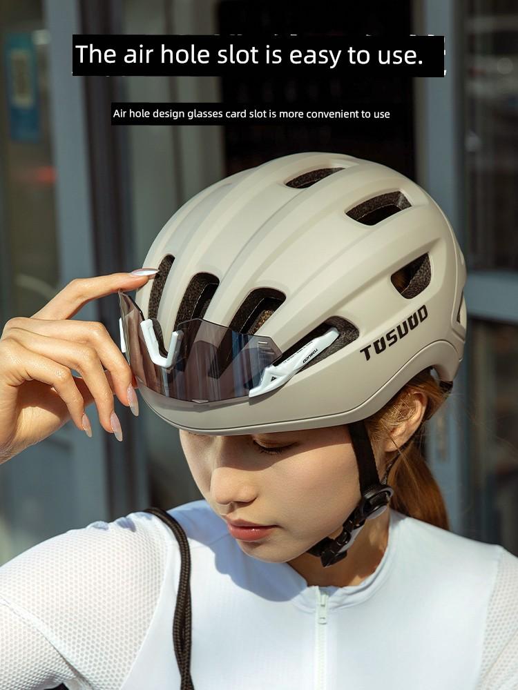 Captain Tass Bicycle Cycling Helmet Women's Summer New Arrival Integrated Breathable Helmet Men's Road Bike Equipment
