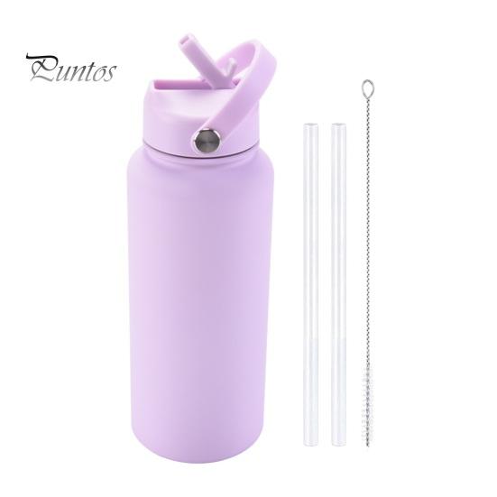 1000ml Stainless Steel Water Bottle with Straw BPA-Free Leak-Proof Insulated 24 Hours Cold 12 Hours Hot Sport Bottle