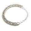 Унисекс Толстый разнесенный плоский браслет-цепочка Серебряный цвет Ювелирный аксессуар Подарок Мода