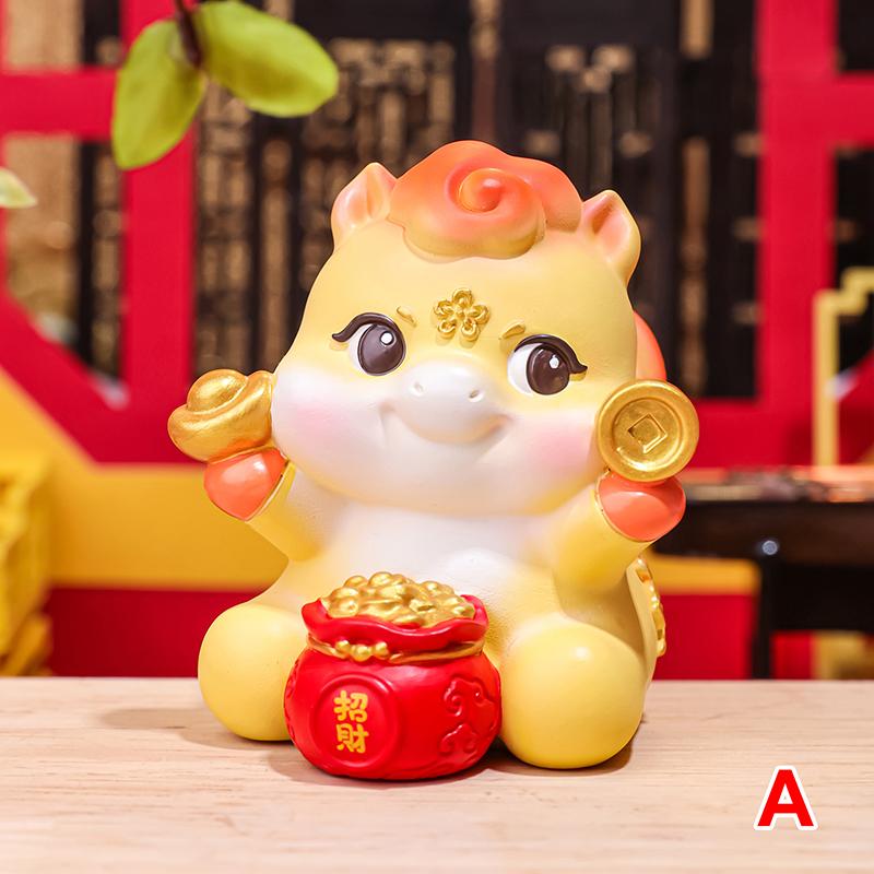 2026 Милая фигурка года Лошади Маскот года Лошади Кукла Зодиакальная Лошадь Сделай сам Настольное украшение Автомобильный орнамент Подарок на год