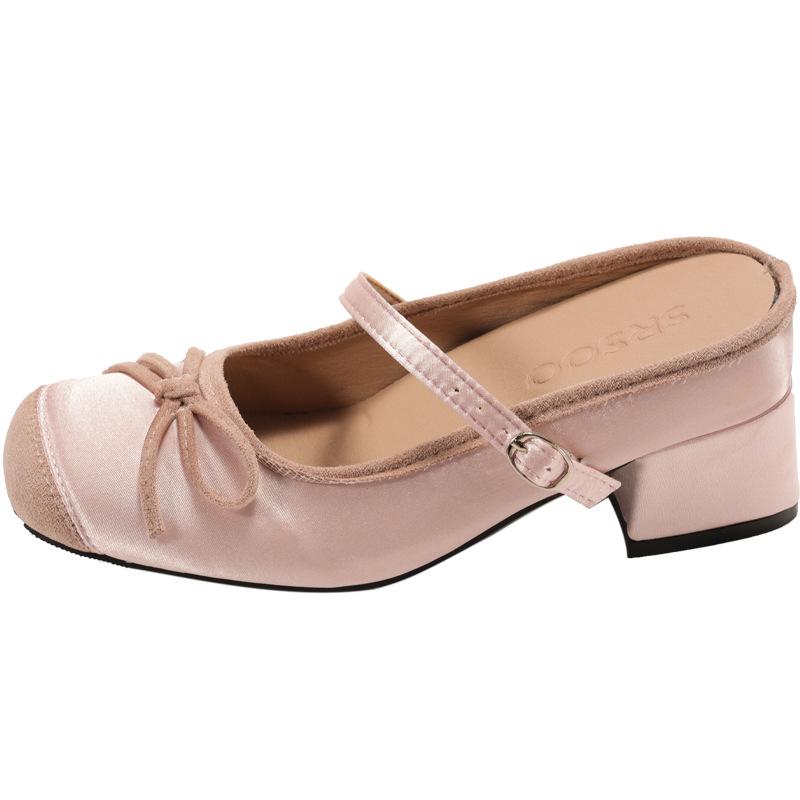 Модный темперамент ретро толстый каблук сумка головные уборы женская летняя одежда 2025 новинка с юбкой французская Мэри Джейн Бантао