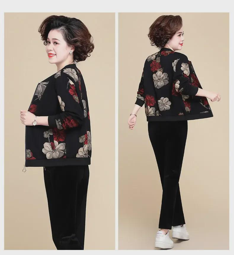 2023 Spring/Summer Loose Chiffon Sun Protection Jacket for Middle-aged and Elderly Women