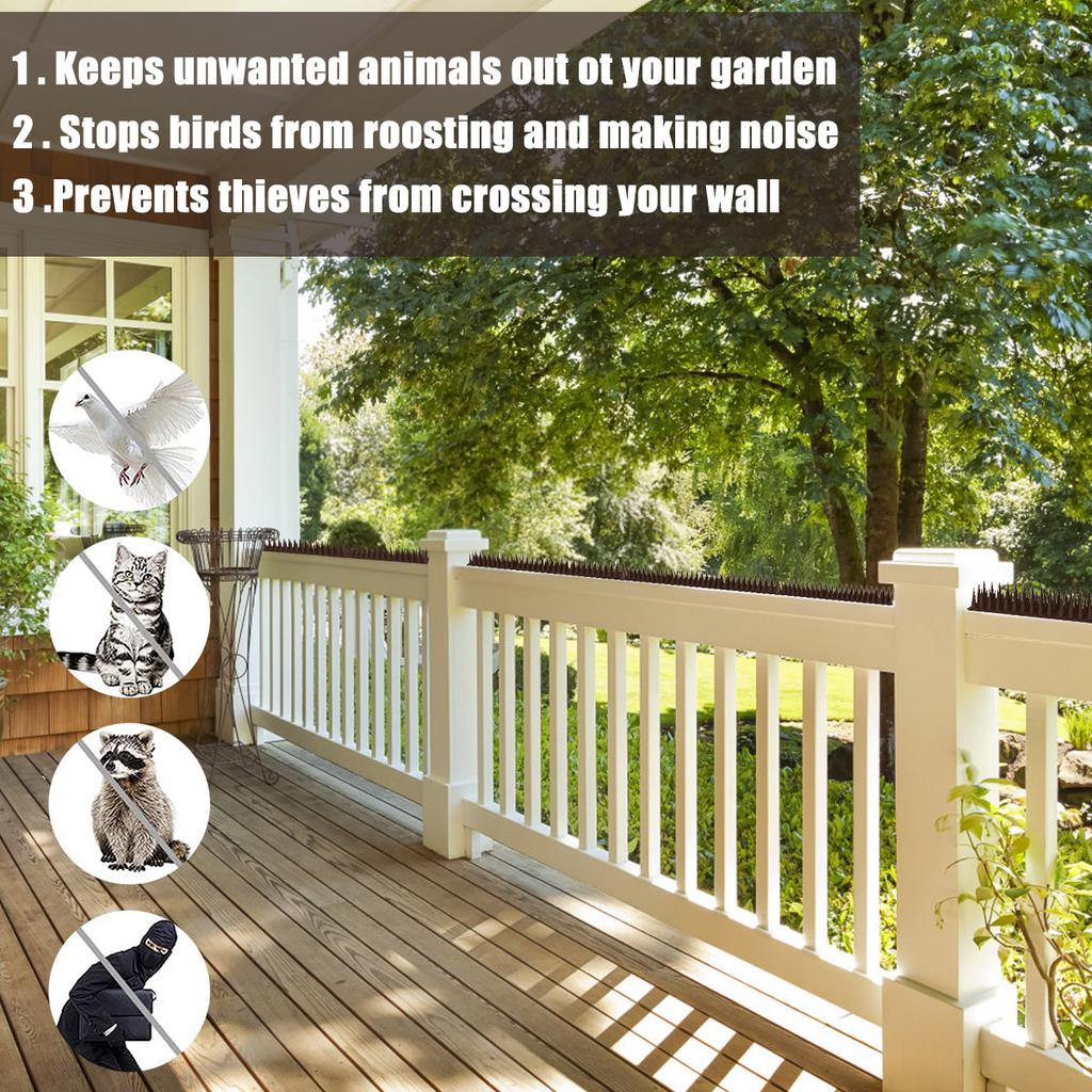 12 шт. шипов отпугиватель для кошек коврик для птиц отпугиватель для голубей пластик для сада забор крыша птицы шипы для белок