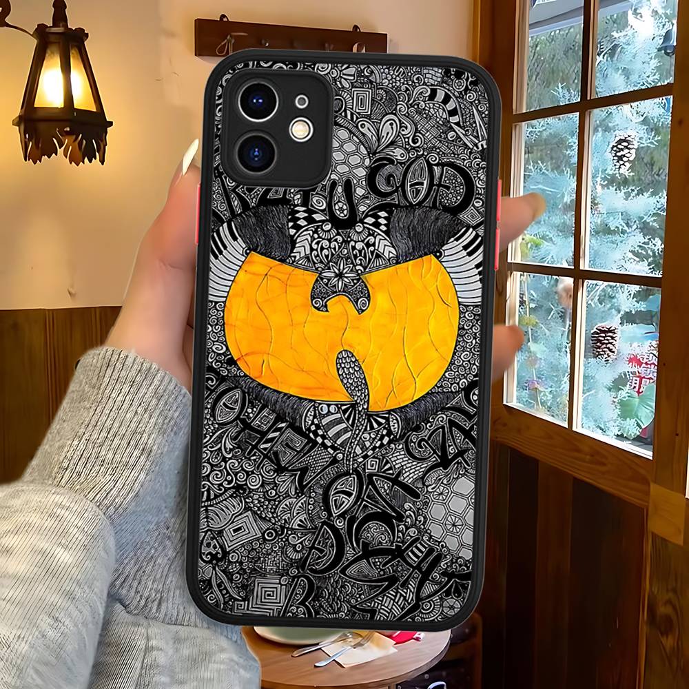 Модные тренды WU-T-TANG CLANs Для IPhone 16 15 14 13 12 11 Pro Max X XS MAX Plus Полупрозрачный черный чехол для телефона