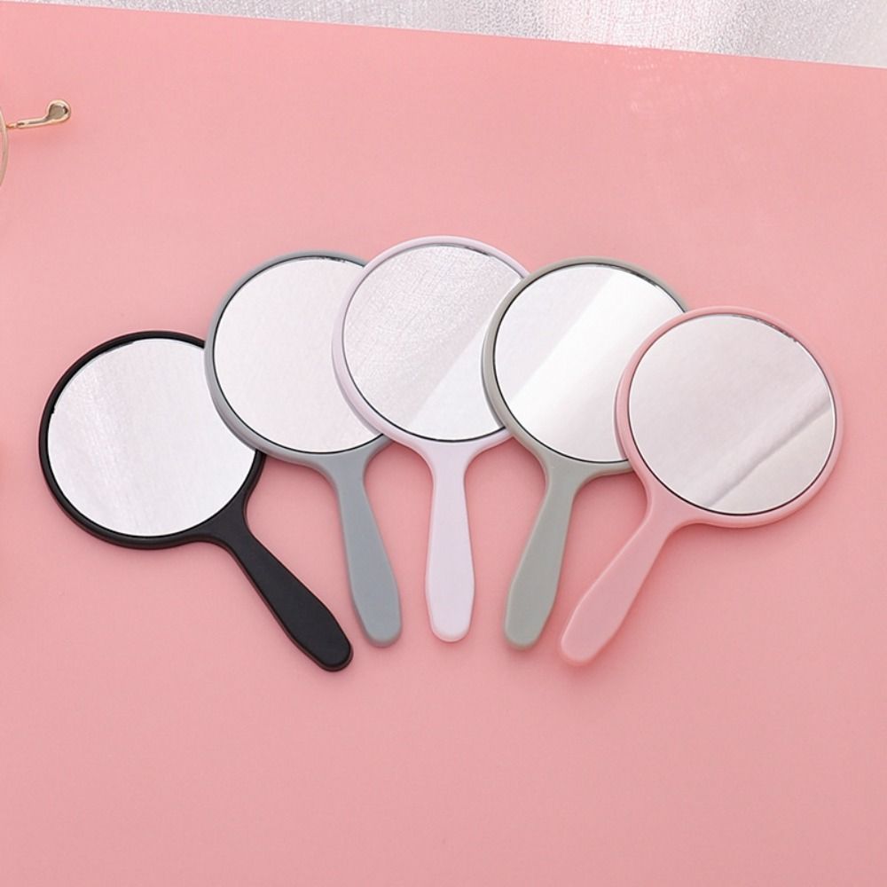 Small Round Handheld Mirror DIY Portable Mirror Fashion Makeup Mirror  Bedroom