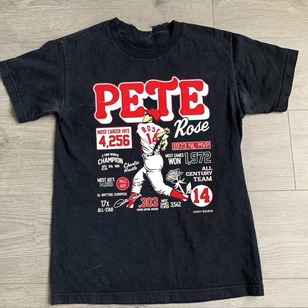 Men's and Women's T-shirts New Pete Rose player Christmas Gift Unisex S-5XL Shirt,black