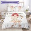 Rent A Girlfriend Pattern Bedding,Quilt Set Quilt Cover Pillowcase Home Birthday Gift(1 * duvet cover + 2 * pillowcase, without core)_lx