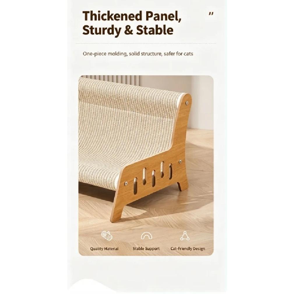 Solid Wood Cat Sofa Sisal Scratcher Bed Anti Shed Natural Sisal Mat Multi Size Pet Lounge Furniture Stable Frame Cat Rest