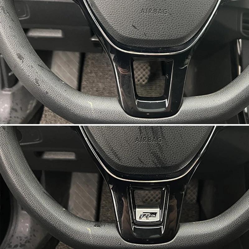 Для VW Volkswagen Jetta MK5 Golf Rline R Логотип Наклейка на Руль Автомобиля Аксессуары Для Volkswagen Polo GTI Golf Passat