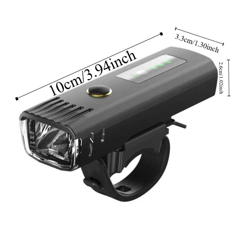 Anti-splash Water Bike Headlight USB Rechargeable MTB Front Lamp Front Bicycle Lights Outdoor