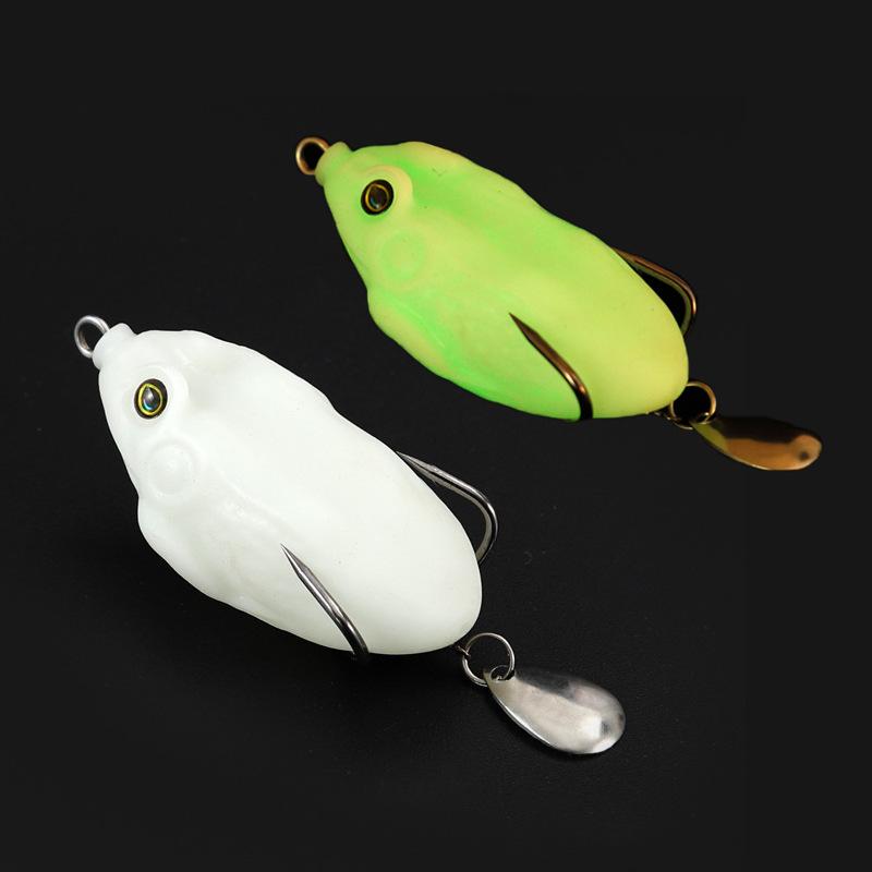 1 шт. 75 мм лягушка приманка рыболовные приманки двойные крючки поверхностный воблер луч лягушка искусственный крэнкбейт блесна искусственная мягкая приманка минноу крэнк