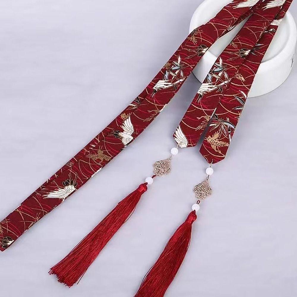 Длинные банты для волос с бантом, китайские ленты для волос, ретро-украшение для волос для женщин