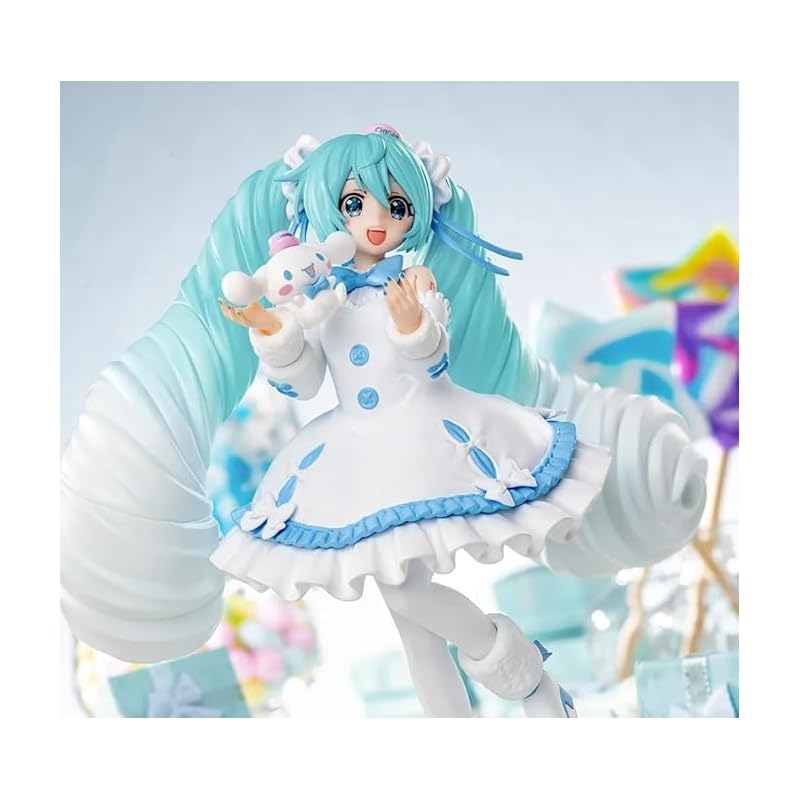 Серия Hatsune' Miku Luminasta Hatsune' Miku x Cinnamo*Roll Белая версия платья фигурка 1 тип в общем официальном размере Примерно 19 см