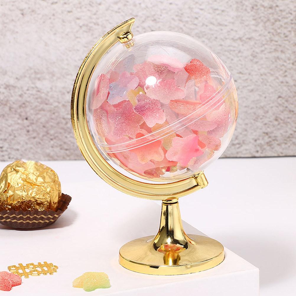 13Pcs Creative Globe Shaped Candy Cases Small Clear Plastic Party Favor Boxes Wedding Table Decor Goodie Bag Holders